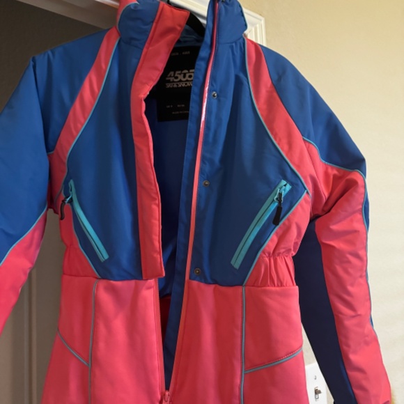 ASOS Ski Suit 80s Blue & Pink - Picture 2 of 4